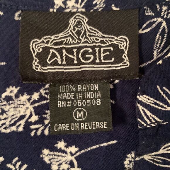 Angie White/ Black Mini Dress. Size M - Picture 6 of 11
